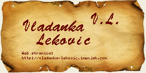 Vladanka Leković vizit kartica